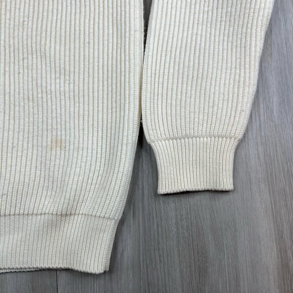 ALTEA Merinos ExtraFine Wool Roll neck Sweater Off White Cream Color Size M - Picture 4 of 13